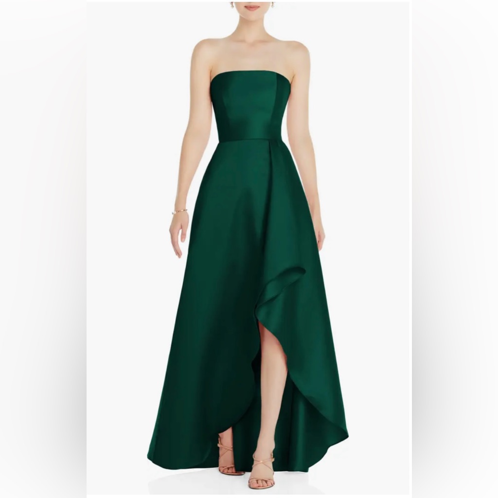 Alfred Sung Strapless Satin Gown